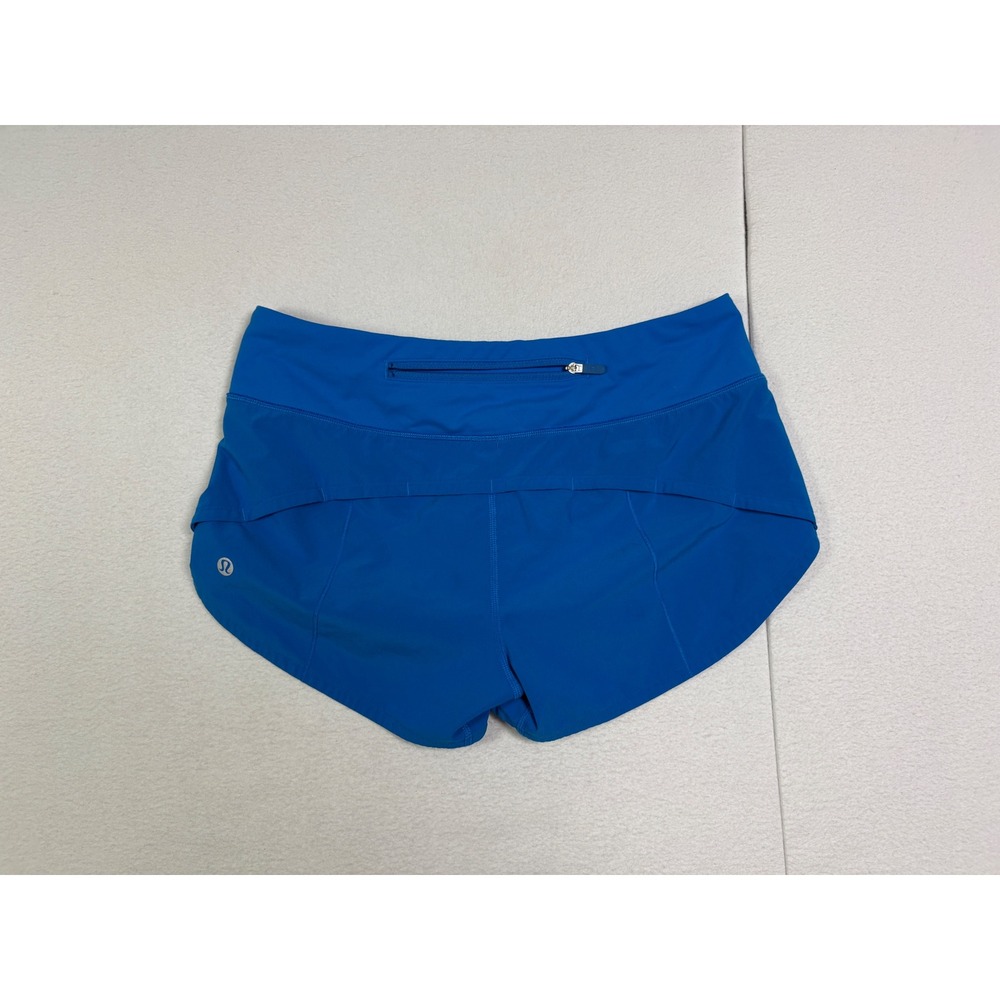Lululemon Speed Up Short 2.5 Low Rise Blue Running Shorts Womens Size 4